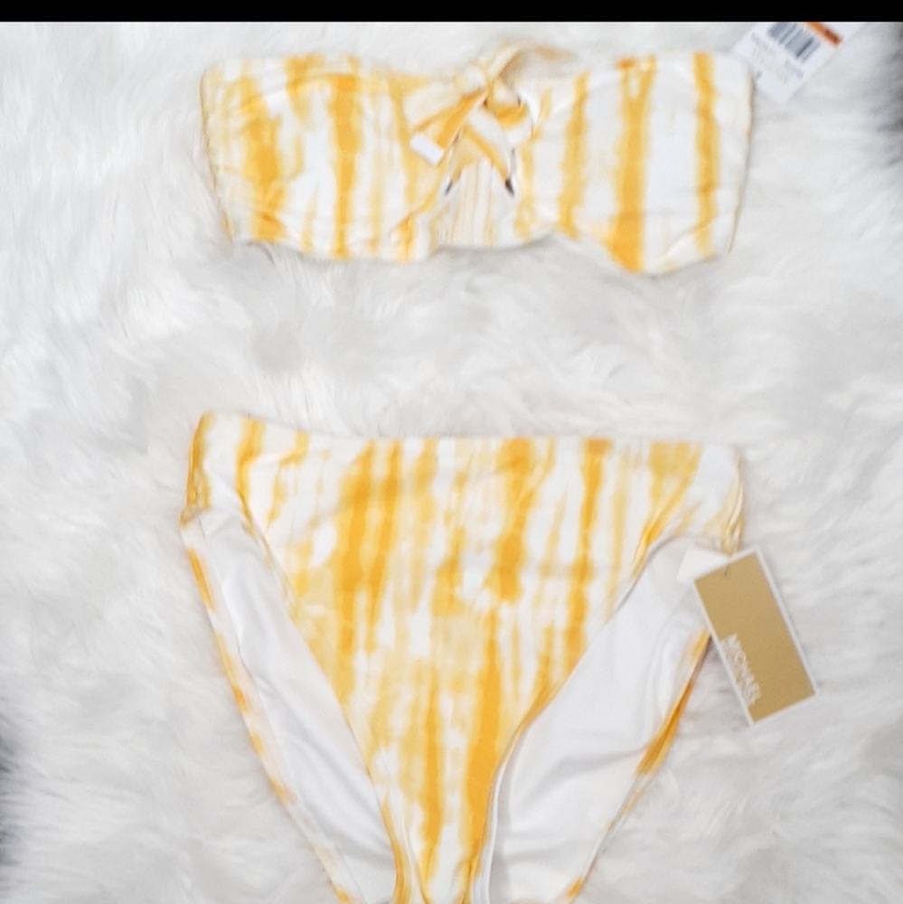 Michael Kors Yellow Tie Dye Bikini NWT